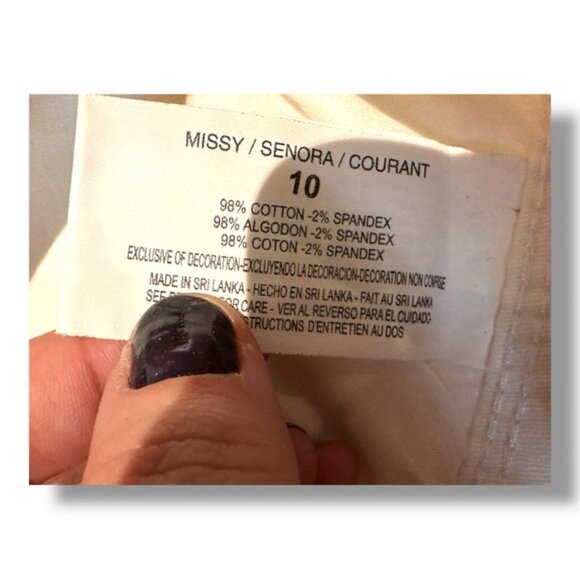 Women’s 10 GLO Gloria Vanderbilt White High Rise Ankle Crop Jeans - Picture 5 of 8